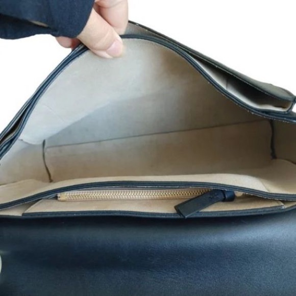 Chloe Faye Medium Black Leather Suede Porte Epaule Shoulder Bag - Picture 3 of 8